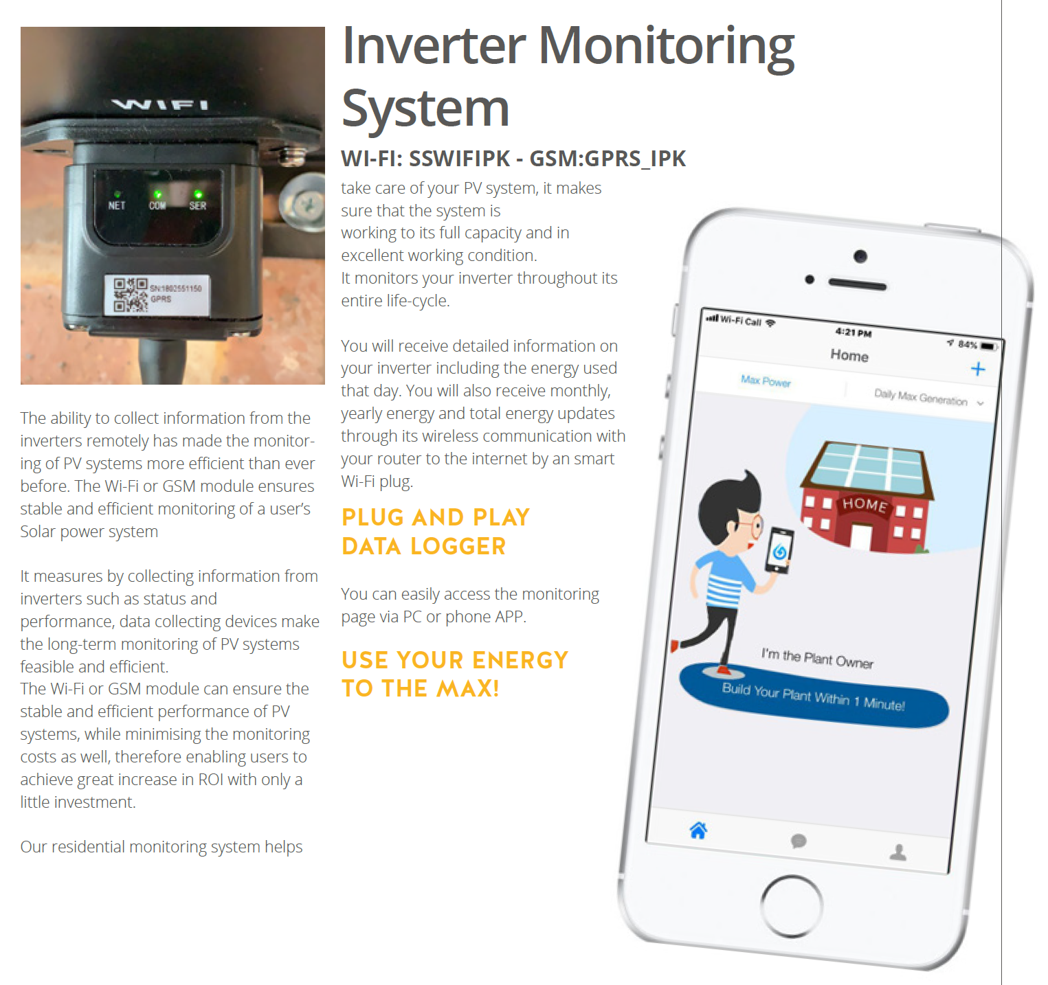 Sunsynk Inverter Monitoring System